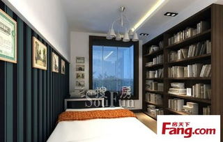 天津龍居花園歐美風(fēng)情二居室裝修效果圖 86平米4萬裝修設(shè)計(jì)案例 天津房天下家居裝修網(wǎng)